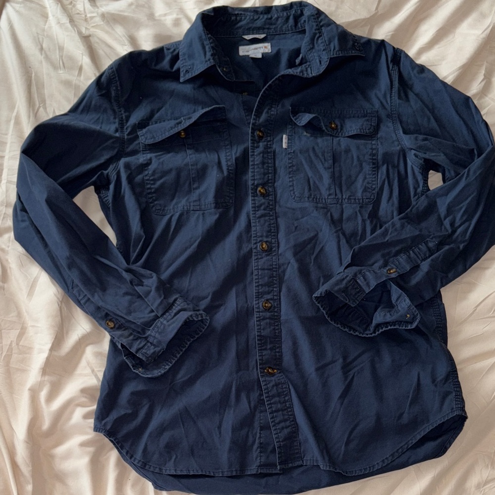 Carhartt Dark Blue Button-Up Shirt